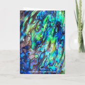 Carte Nouvelle-Zélande Abalone Paua Shell Motif 1 (Dos)