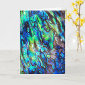 Carte Nouvelle-Zélande Abalone Paua Shell Motif 1 (Fleur jaune)