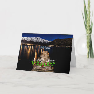 Carte Nouvelle-Zélande la nuit - Joyeux Noël !