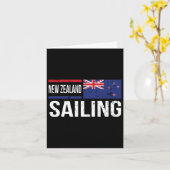 Carte Nouvelle-Zélande Sailing Flag Sailers Bateau Match (Fleur jaune)
