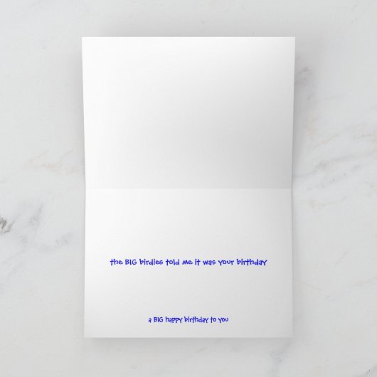 Carte Nouvelles d'anniversaire (Intérieur)