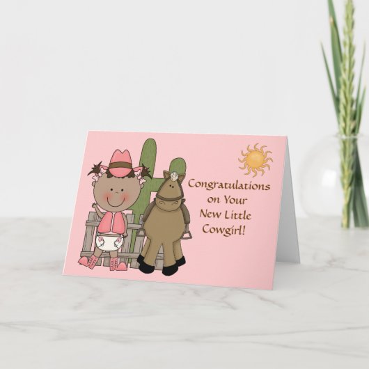 Carte Nouvelles félicitations de bébé et de poney - (Devant)