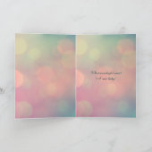 Carte Nouvelles Félicitations pour bébé - Bokeh Tulips (Intérieur)