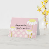 Carte Nouvelles marguerites de félicitations d'infirmier (Fleur jaune)