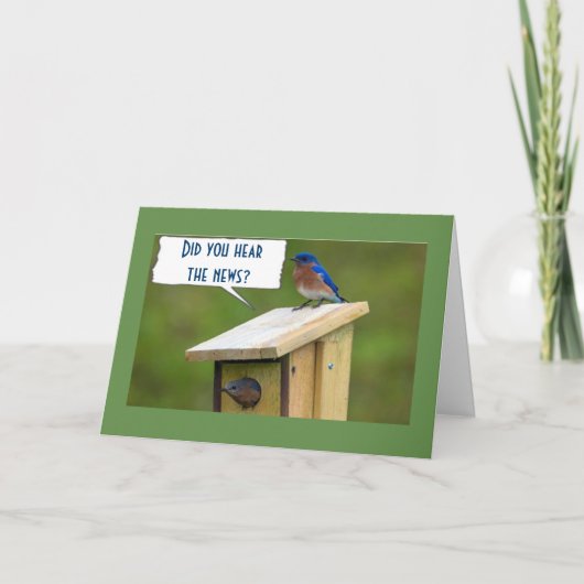 CARTE **NOUVELLES POUR LES 40 ANS** LES OISEAUX CHANTENT (Devant)