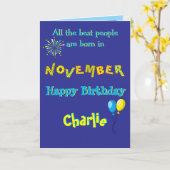 Carte November Birthday Folded Greeting Card (Fleur jaune)