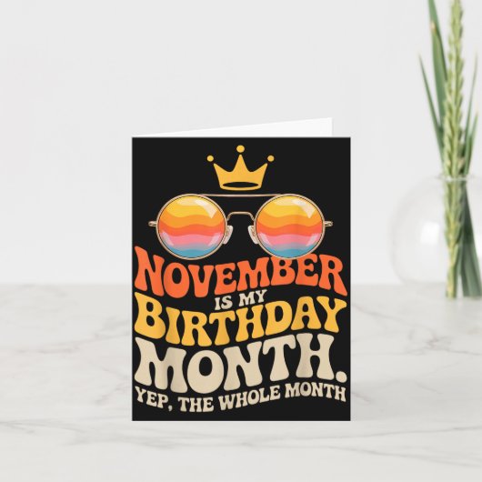 Carte November My Birthday For New Year 2026  (Devant)
