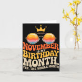 Carte November My Birthday For New Year 2026  (Fleur jaune)