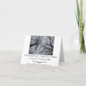 Carte Novembre Ciel à travers les arbres (Dos)