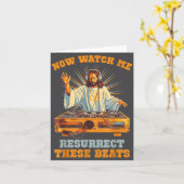 Carte Now Watch Me Resurrect These Beats Jesus Music  (Fleur jaune)