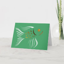 Nowruz Goldfish Arrière - plan vert