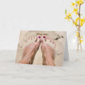 Carte Nu-pieds-Pensée à vous (Fleur jaune)