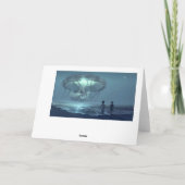 Carte Nuage de méduse au-dessus de l'imaginaire bleu océ (Dos)