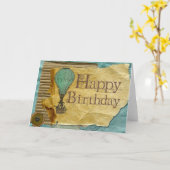 Carte Nuage de mots Joyeux Anniversaire (Fleur jaune)