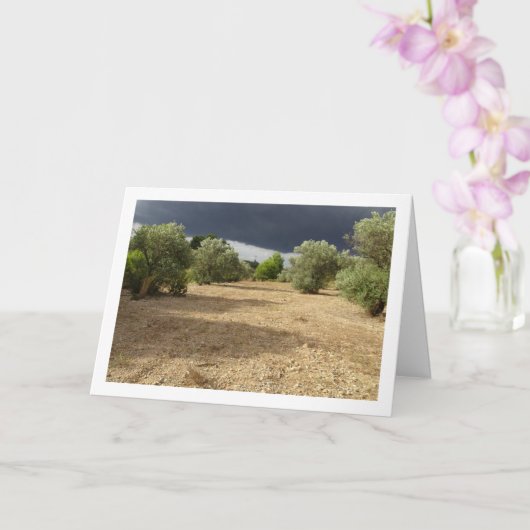 Carte Nuage d'Orage sur Paysage de Verger de Canyon (Orchidée)