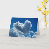Carte Nuage en forme de coeur (Fleur jaune)