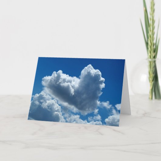 Carte Nuage en forme de coeur (Devant)
