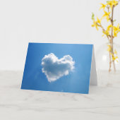 Carte Nuage en forme de cœur dans le ciel (Fleur jaune)