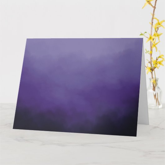 Carte nuage violet (Fleur jaune)