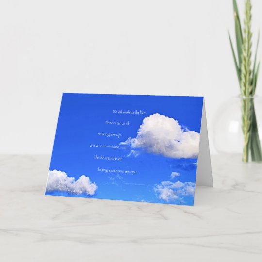 Carte Nuages 59 Avec Poeme Peter Pan Zazzle Be