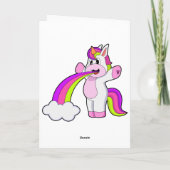Carte Nuages Arc-en-ciel Licorne (Dos)