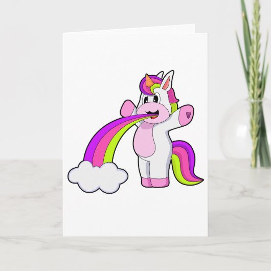 Carte Nuages Arc-en-ciel Licorne (Devant)