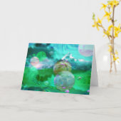 Carte Nuages avec des sphères (Fleur jaune)