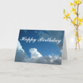 Carte Nuages de joyeux anniversaire (Fleur jaune)