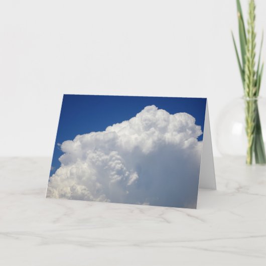 Carte Nuages de Puffy blanc dans le ciel bleu Arrière -  (Devant)