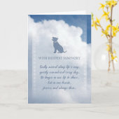 Carte Nuages de Sympathie de chien dans nos coeurs toujo (Fleur jaune)