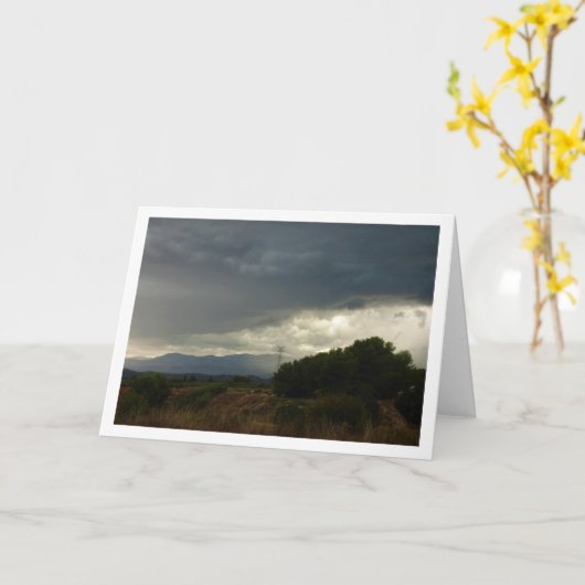 Carte Nuages de tempête sur Valence (Fleur jaune)