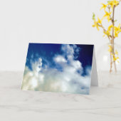 Carte Nuages et ciel blancs (Fleur jaune)