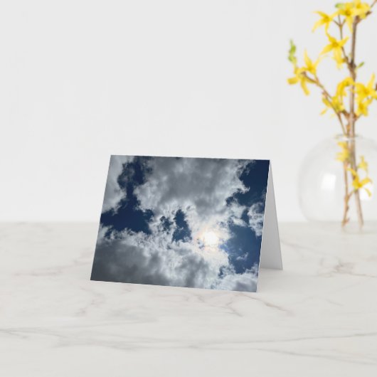 Carte Nuages et soleil #4 (Fleur jaune)