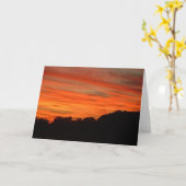 Carte Nuages orange et rouge (Fleur jaune)