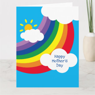 Carte Nuages personnalisés, soleil et fête des mères arc