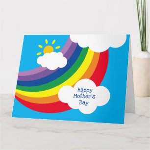 Carte Nuages personnalisés, soleil et fête des mères arc