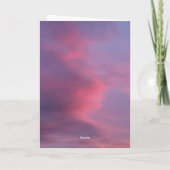 Carte Nuages roses bleus (Dos)
