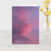 Carte Nuages roses bleus (Fleur jaune)