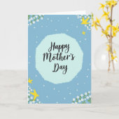 Carte nuageuse pour la fête des mères (Fleur jaune)