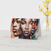 Carte Nuances d'Art pour les femmes noires africaines am (Fleur jaune)