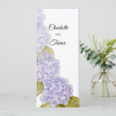 Carte Nuances Hydrangea Bleu Violet (Debout devant)