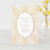 Carte Nuestra Boda GOLD 4age Mariage espagnol INVITE (Fleur jaune)