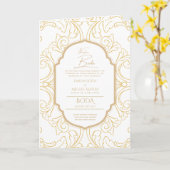 Carte Nuestra Boda GOLD 4age Mariage espagnol INVITE (Fleur jaune)