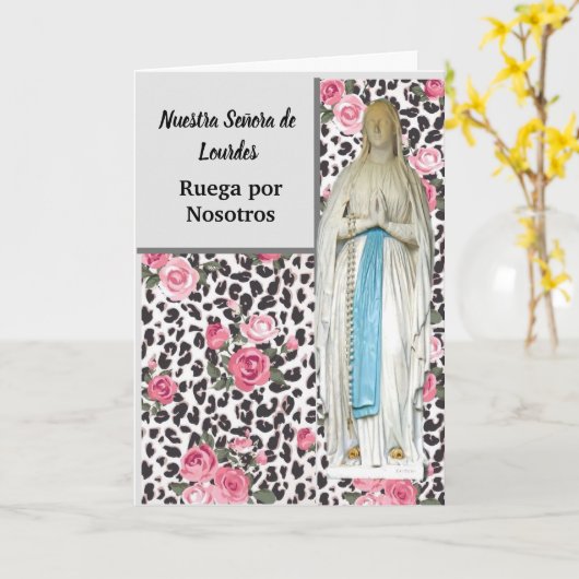 Carte Nuestra Señora de Lourdes (Fleur jaune)