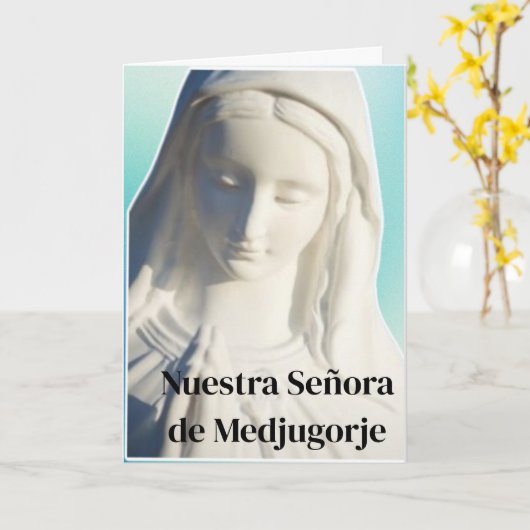 Carte Nuestra Señora Medjugorje (Fleur jaune)