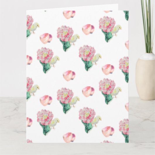 Carte Nugget Baby Easter Chick and Tulip (Devant)