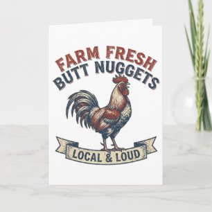 Carte Nuggets de fesse de poulet frais de la ferme Coq d