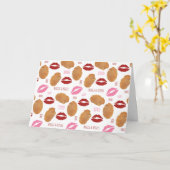 Carte Nuggs & Baisers Poulet Nugget Lips Saint Valentin (Fleur jaune)