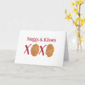 Carte Nuggs & Bisous Punny Saint-Valentin (Fleur jaune)