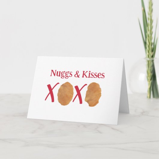 Carte Nuggs & Bisous Saint-Valentin Rigolo (Devant)